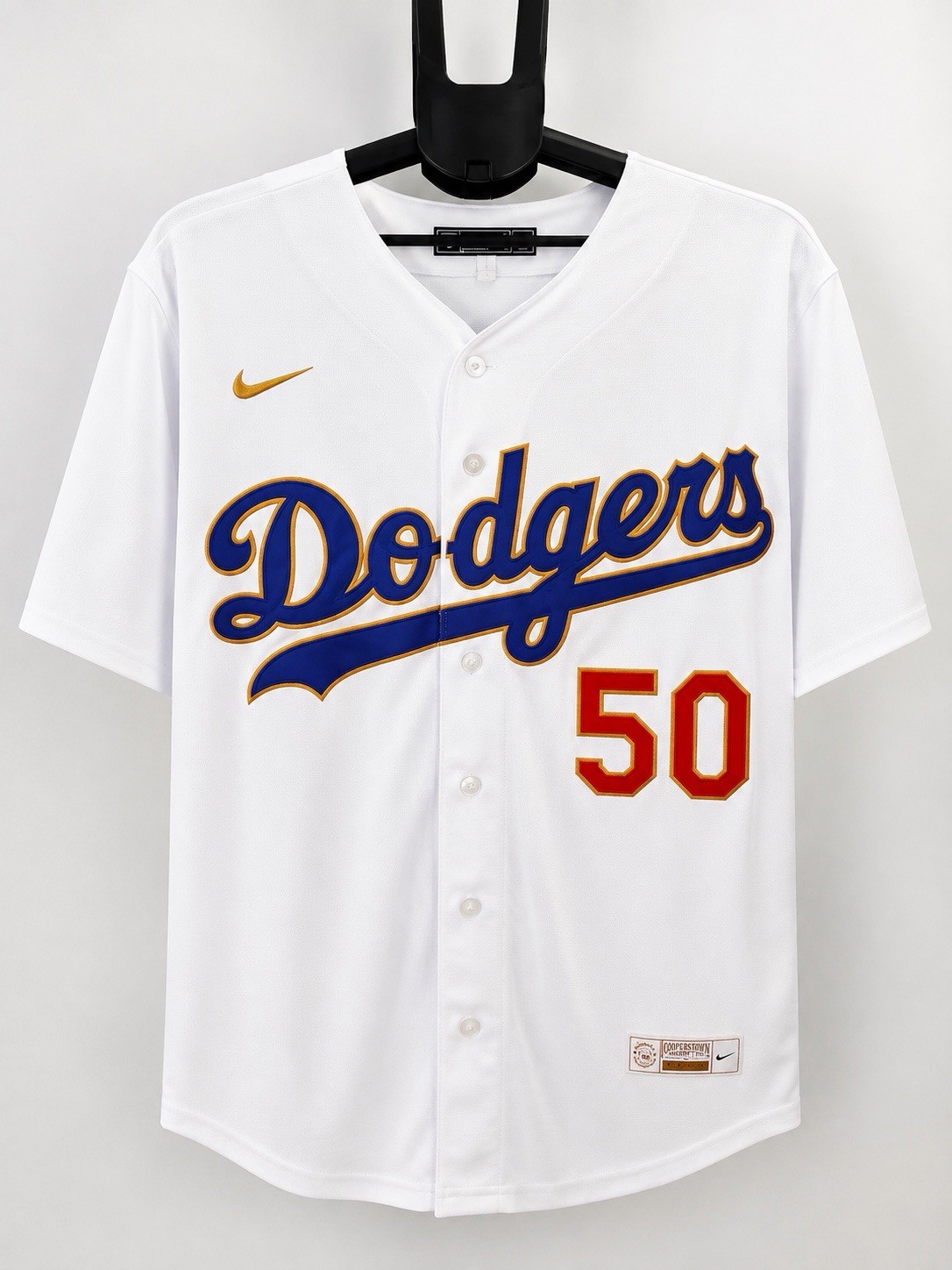 Mookie Betts Dodgers Nike Authentic Gold World Series  Jersey White Large NEW