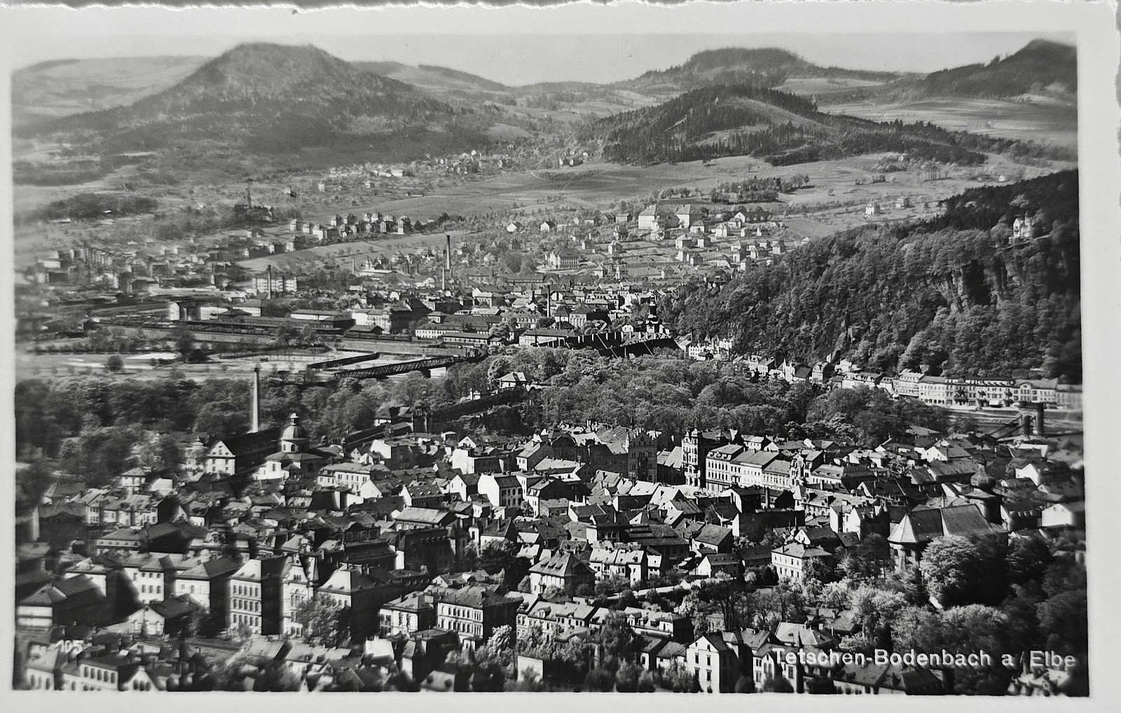 Decin Tetschen Bodenbach 1930 old card PC CPA postcard Decin Tetschen Bodenbach 1930 old card PC CPA postcard