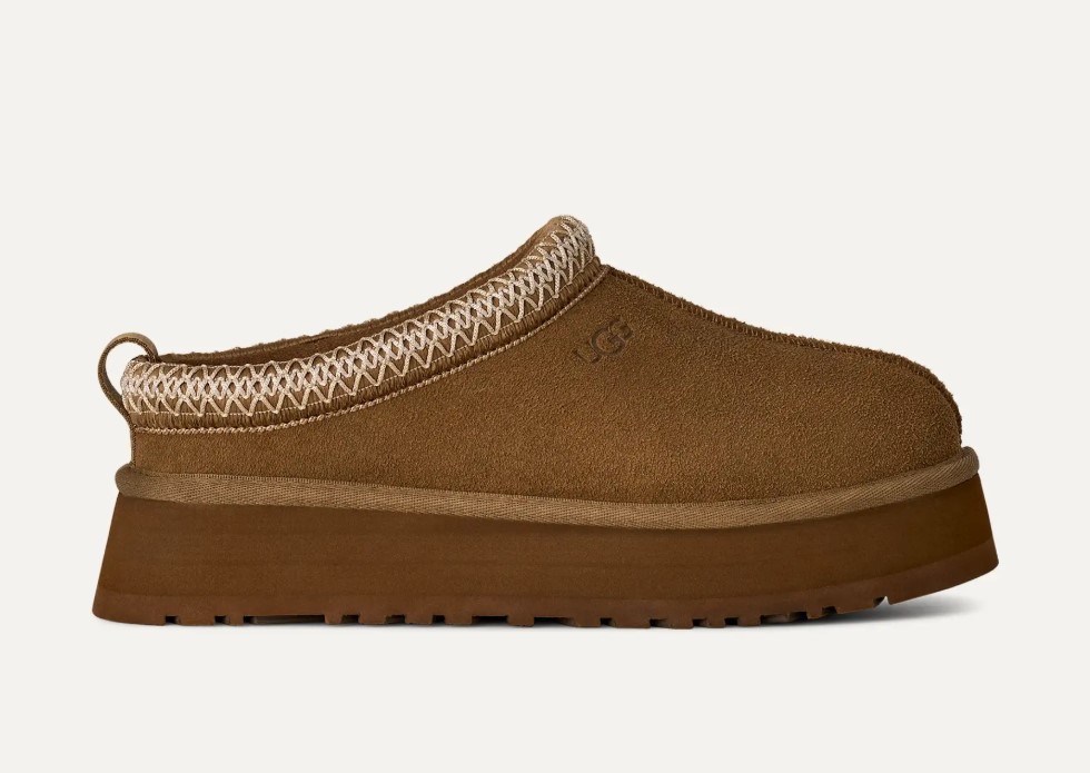 SALE  UGG Women’s Tazz II – Suede Platform Slippers Light Bronze New Authentic