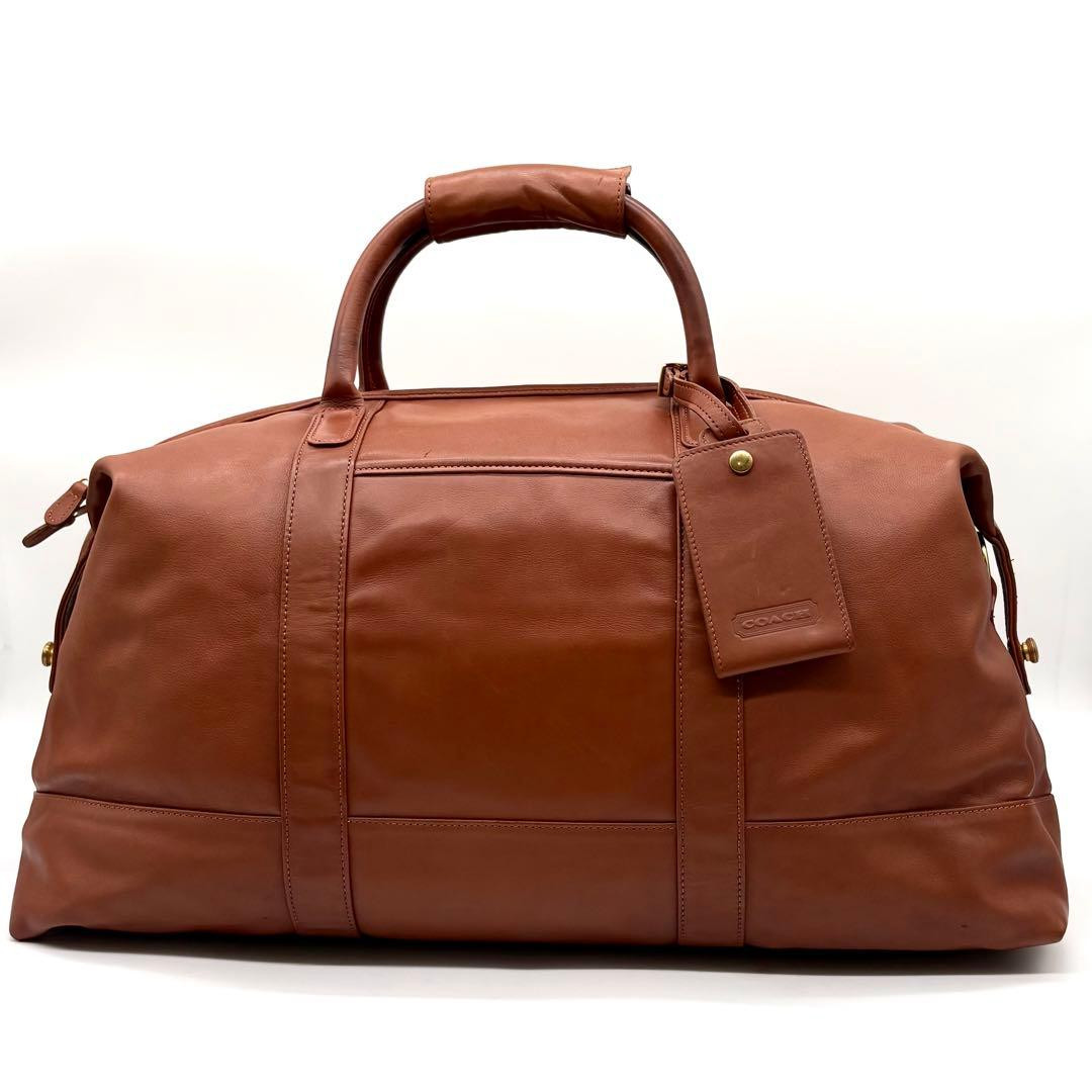 Vintage COACH Brown Leather 2Way Boston Duffle Bag OLD COACH USA Made