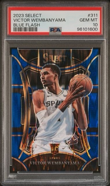 2023-24 Select Mezzanine Level Victor Wembanyama #311 Blue Flash /99 PSA 10 2023-24 Select Mezzanine Level Victor Wembanyama #311 Blue Flash /99 PSA 10