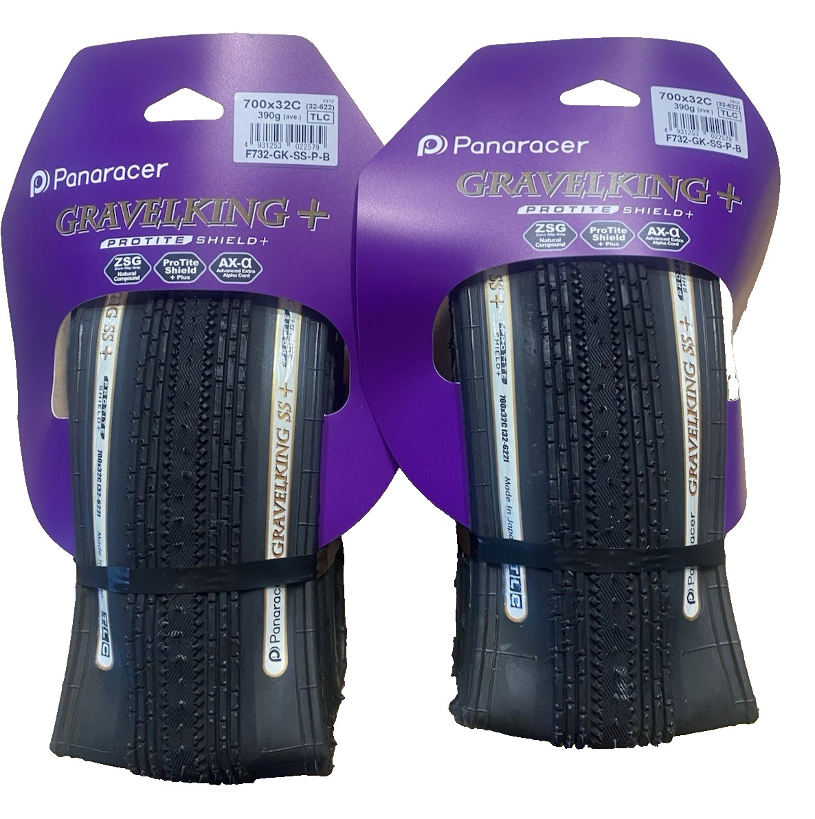Pair (2) 700c x 32c Panaracer GRAVELKING  + SS bike tires black tubeless gravel