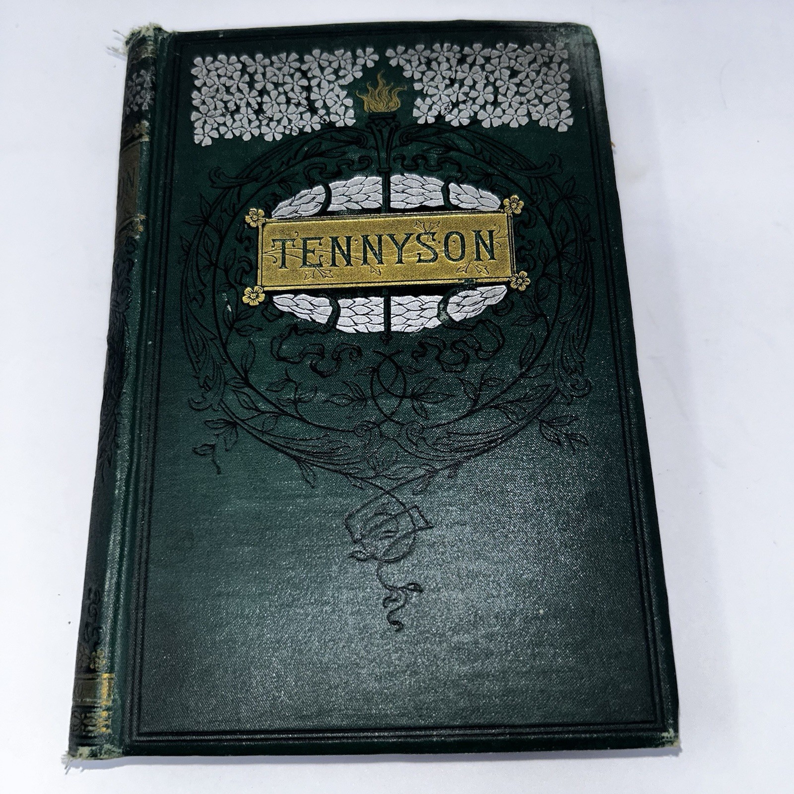 Antique Tennyson Poems Hurst & Co New York Hardcover Victorian Book As Is