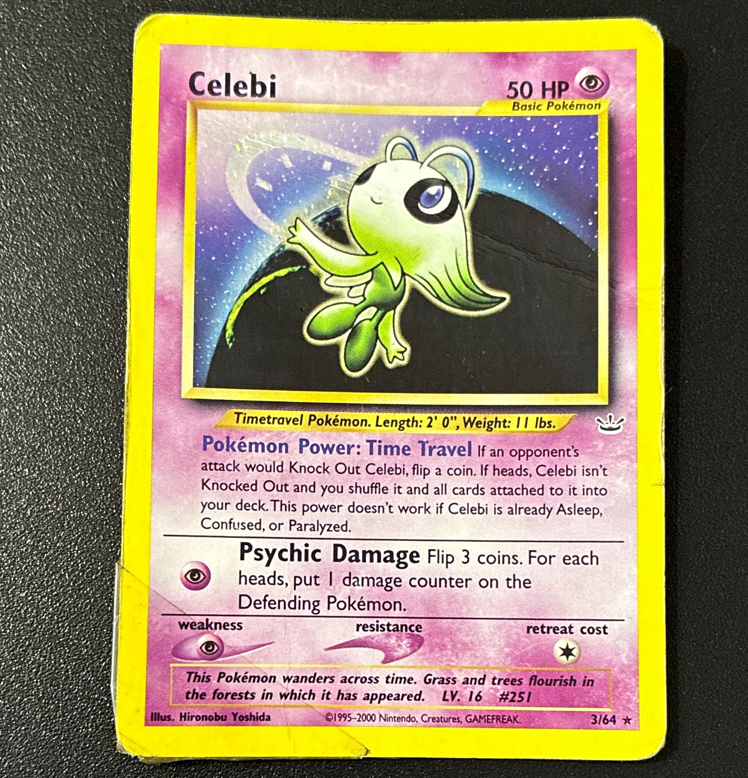 Celebi Pokémon TCG Neo Genesis Holo Rare #3/64 (2000) English Yoshida Celebi Pokémon TCG Neo Genesis Holo Rare #3/64 (2000) English Yoshida