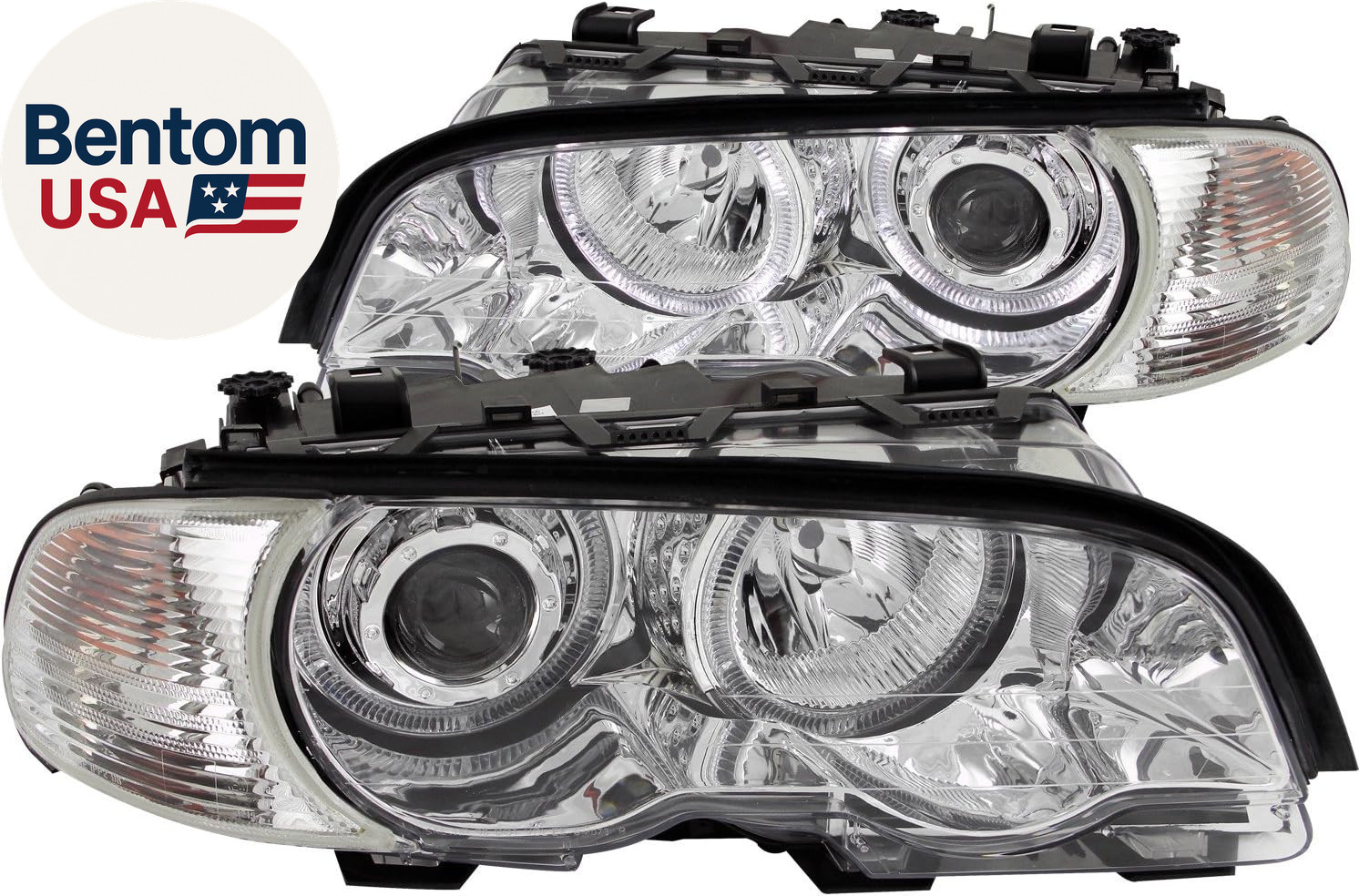 Chrome Housing Halogen Headlights Compatible with BMW Coupe 323Ci 325Ci 328Ci 33 Chrome Housing Halogen Headlights Compatible with BMW Coupe 323Ci 325Ci 328Ci 33