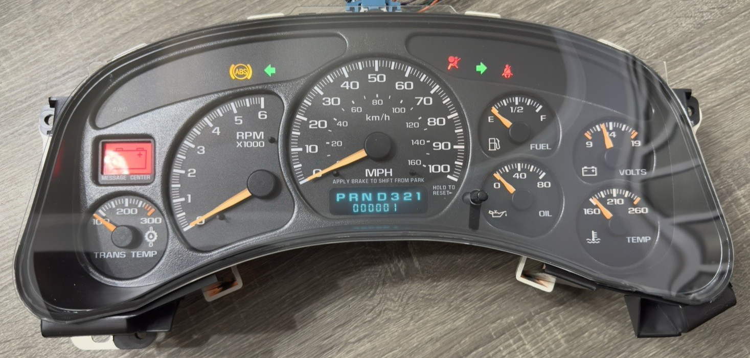 REBUILT 1999-2002 SILVERADO SIERRA TAHOE SUBURBAN DASH INSTRUMENT GAUGE CLUSTER