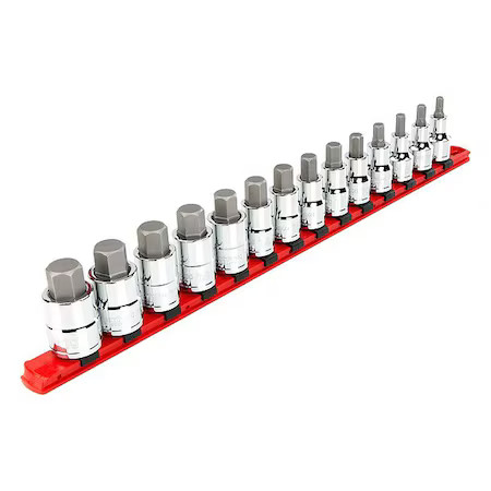 Tekton Shb92102 Socket Set, Steel, 18 1/4 In L Tekton Shb92102 Socket Set, Steel, 18 1/4 In L