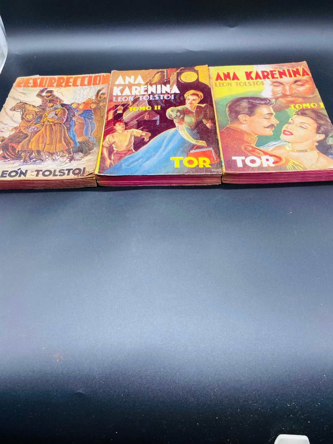 Tolstoi Ana Karenina Resurreccion Vintage Spanish Illustrated 3 Book Set