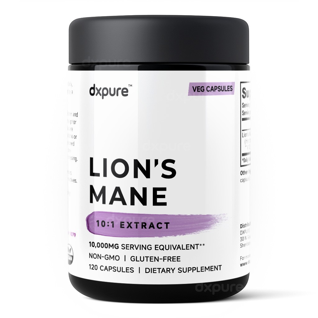 Lions Mane Mushroom Supplement - 10,000mg - 120 Capsules