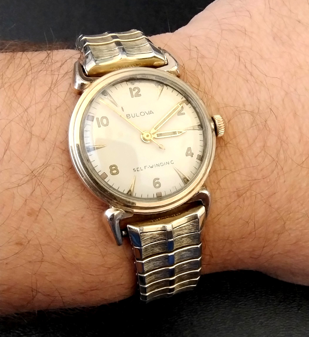 Working Vintage 1953 Bulova 10CSC American Clipper Fancy Lugs Mens Manual Watch