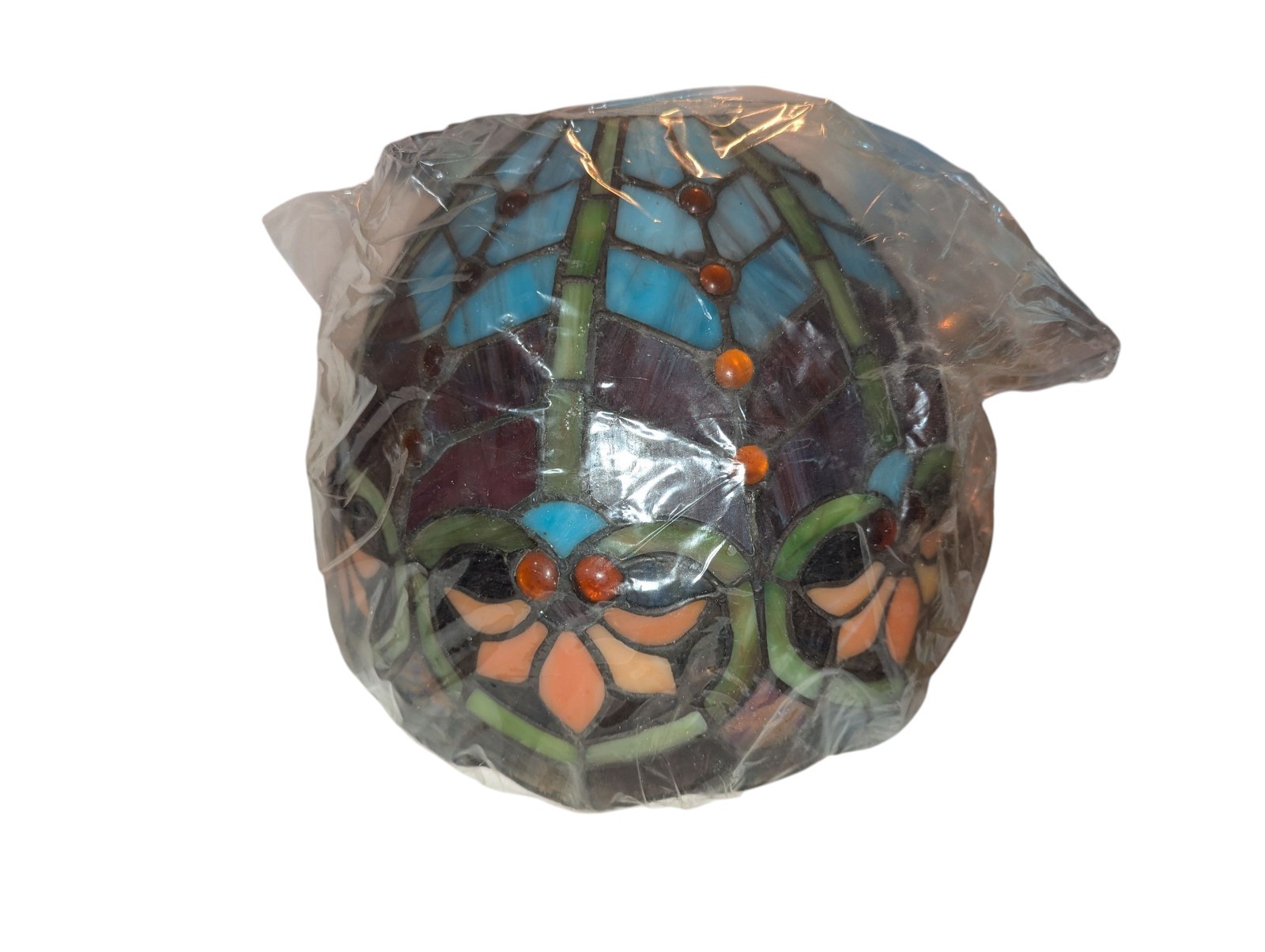 River Of Goods Tiffany Style Stained Glass Curved Wall Sconce Lamp Battery 