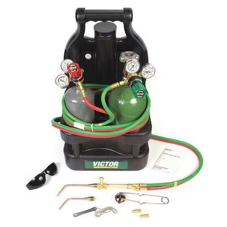 Victor 0384-0946 Gas Welding Outfit, G150 Series, Acetylene, Welds Up To 1/4 In