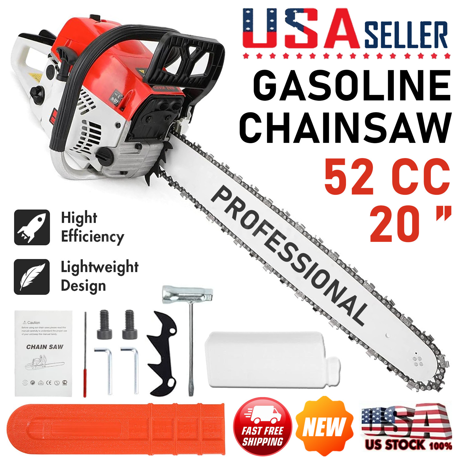 2-Stroke Gasoline Chainsaw 52 CC 20