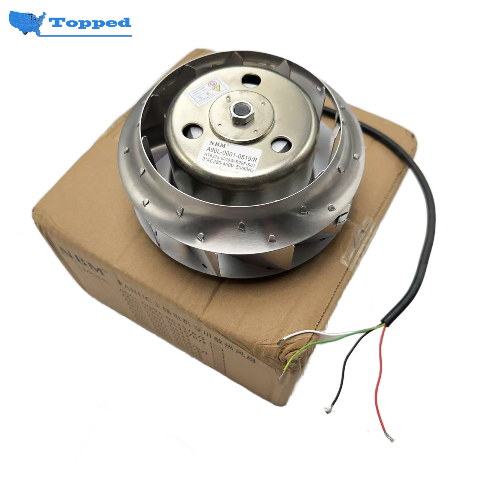 New NBM Spindle Fan Replace FANUC A90L-0001-0519/R RT6323-0248W-B30F-S01