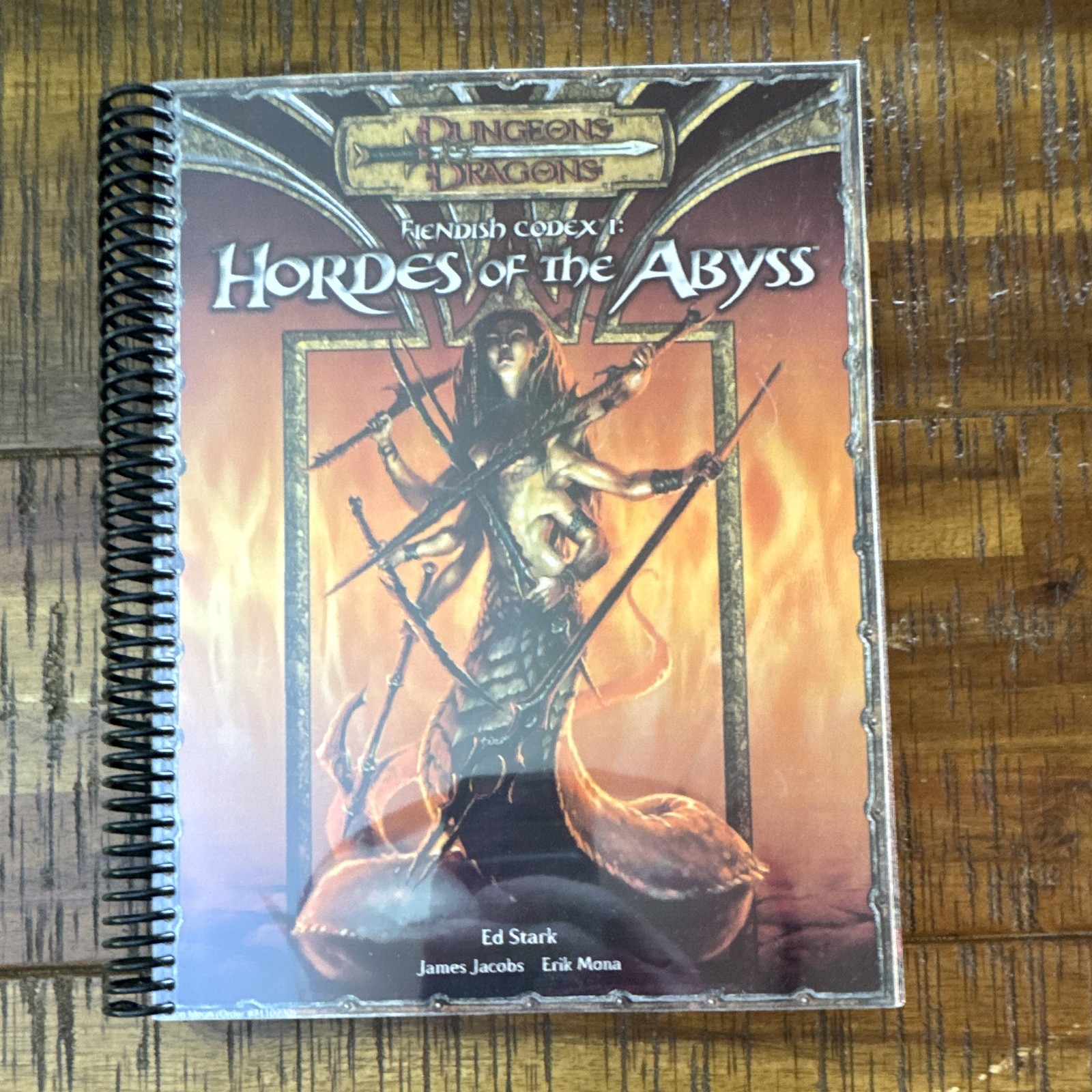 D&D 3.5 Fiendish Codex I Hordes of the Abyss Spiral Bound. $210 to make.