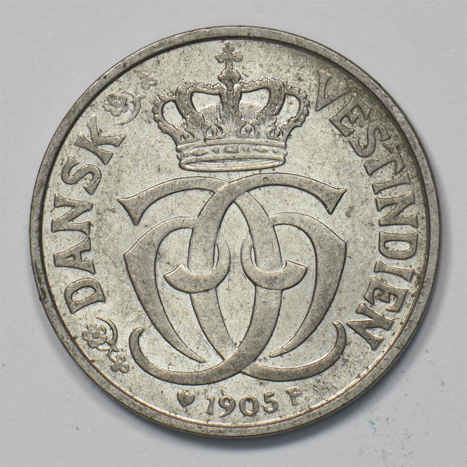 Danish West Indies 1905-P 5 Cents Christian IX P903419 combine shipping Danish West Indies 1905-P 5 Cents Christian IX P903419 combine shipping