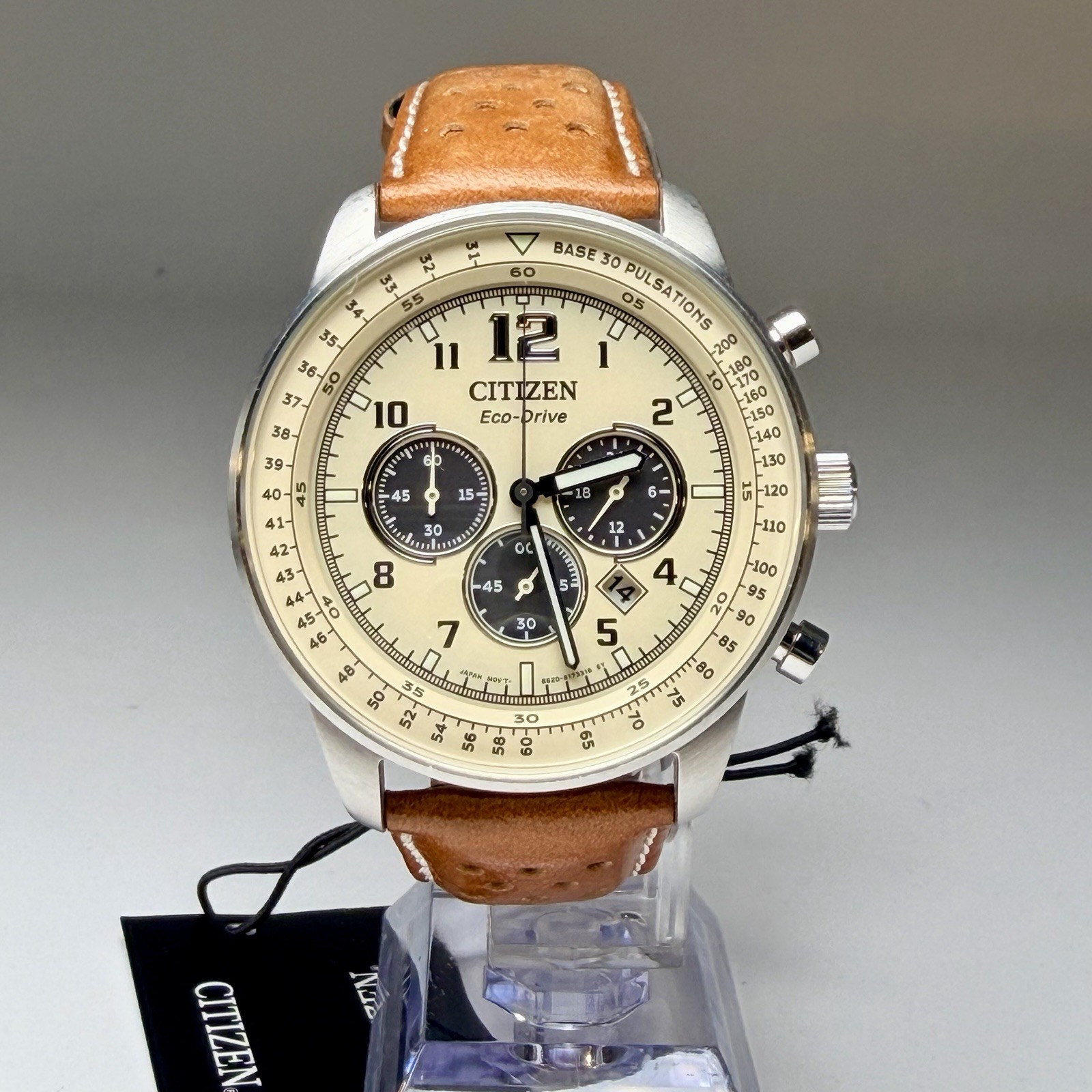 Authentic Citizen Men\'s CA4500-08X Eco-Drive Classic Chronograph Leather Watch Authentic Citizen Men\'s CA4500-08X Eco-Drive Classic Chronograph Leather Watch