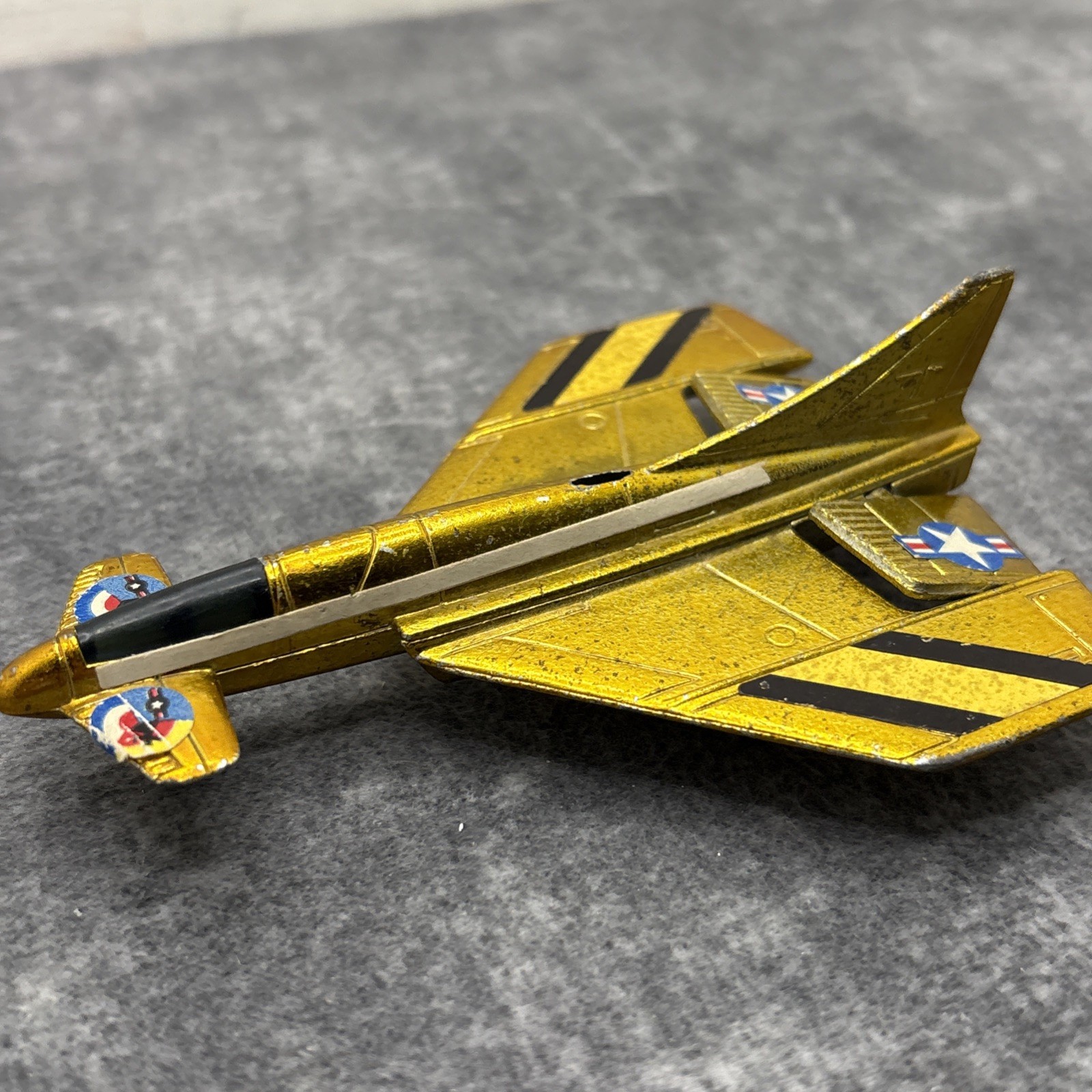Vintage 1970 Mattel Hot Birds Regal Eagle Gold Diecast Airplane Toy USA Made Vintage 1970 Mattel Hot Birds Regal Eagle Gold Diecast Airplane Toy USA Made