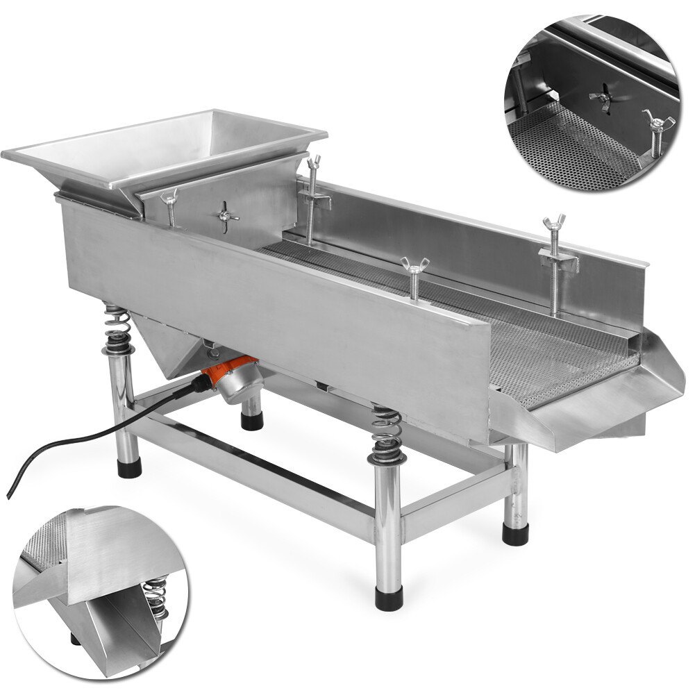 80W Shaker Screener Sieve Machine 110V Impurities Remover Deck Screener Powder