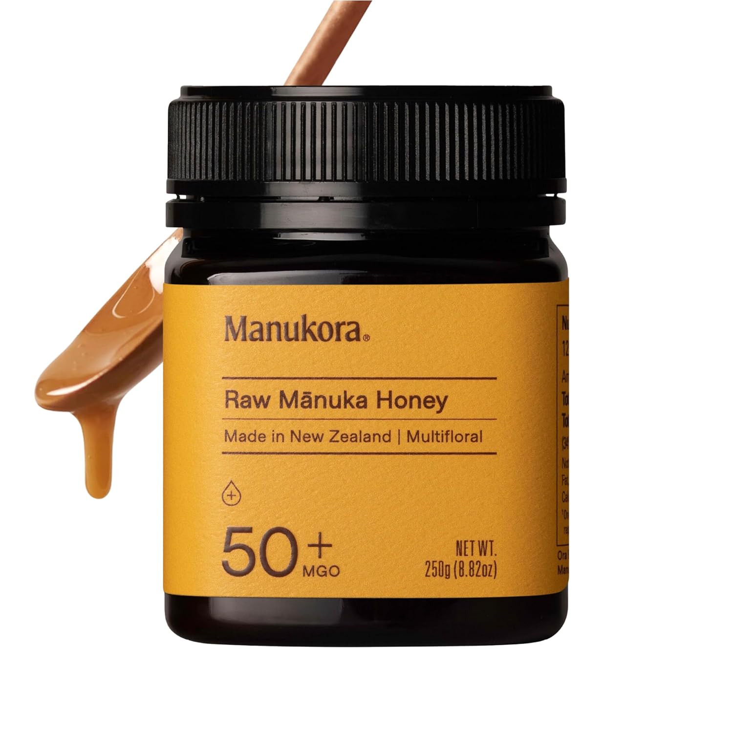 Raw Manuka Honey MGO 50+, New Zealand Honey, Non-Gmo, 3Rd-Party Tested, Glyphosa