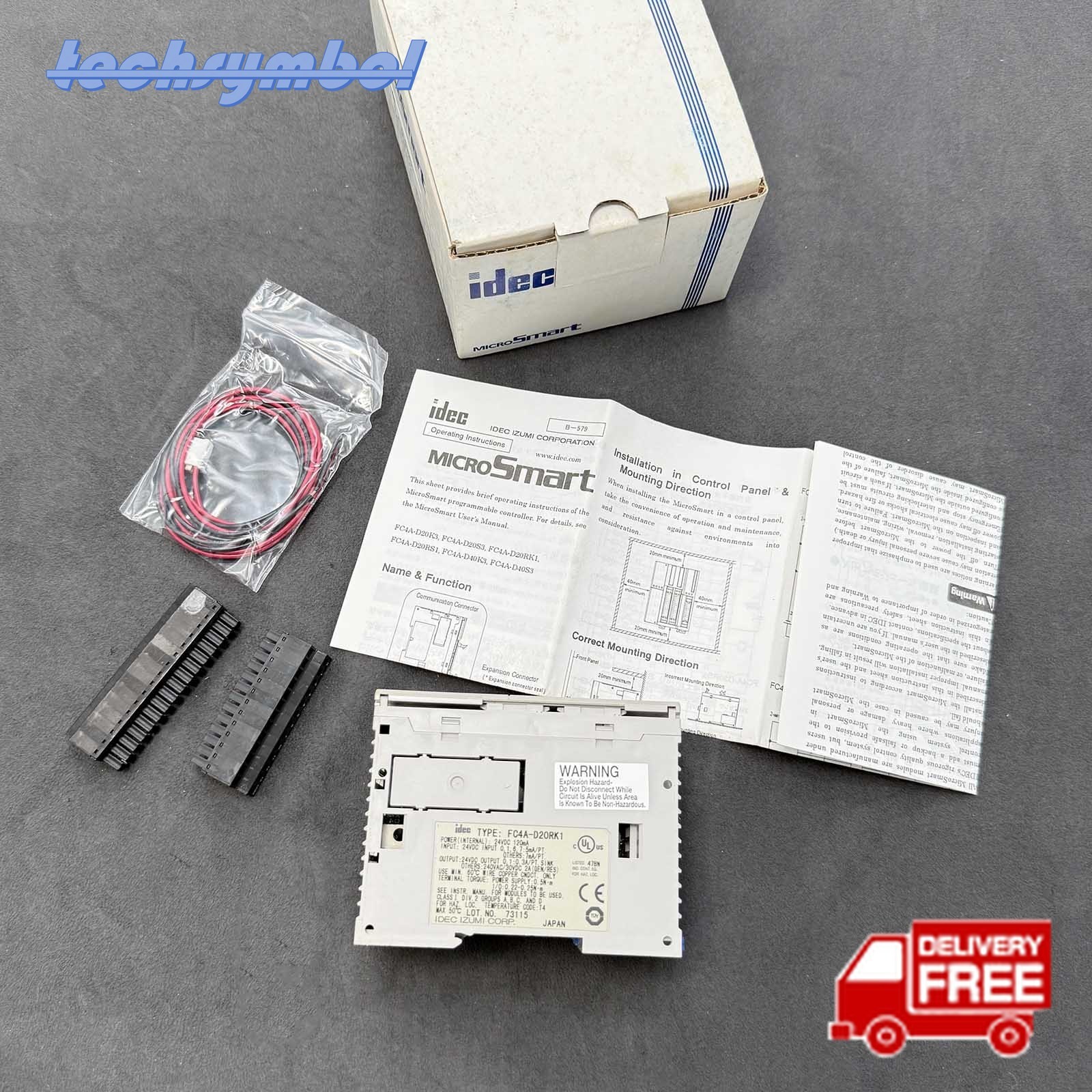 NEW FC4A-D20RK1 MicroSmart PLC CPU I/O Module 24VDC 20-Point for IDEC NEW FC4A-D20RK1 MicroSmart PLC CPU I/O Module 24VDC 20-Point for IDEC