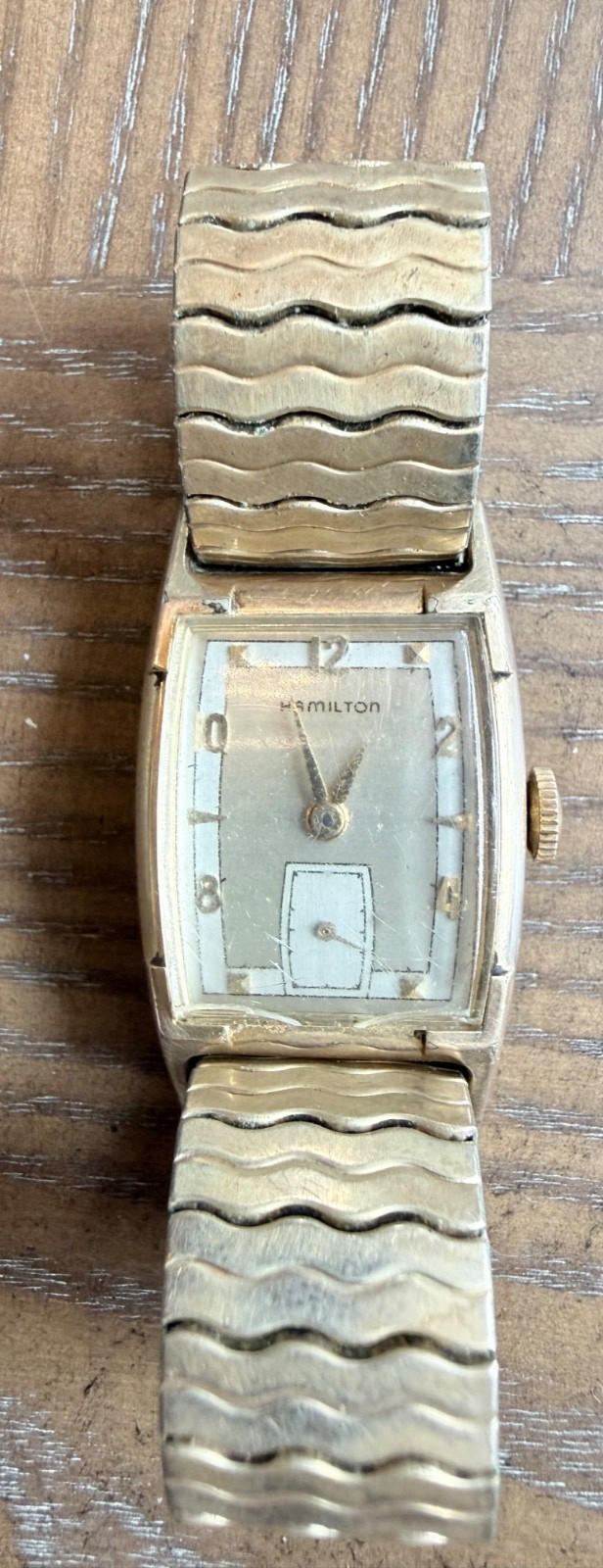 Vintage Hamilton 17 Jewel Manual Wind 14K Gold Filled Watch Speidel Band