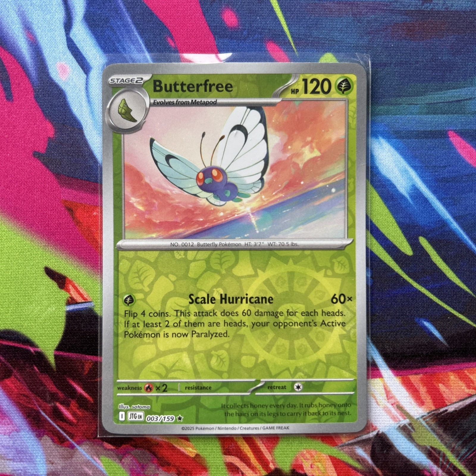 Butterfree 003/159 Reverse Holo Rare - Sv09: Journey Together - Pokemon TCG NM Butterfree 003/159 Reverse Holo Rare - Sv09: Journey Together - Pokemon TCG NM