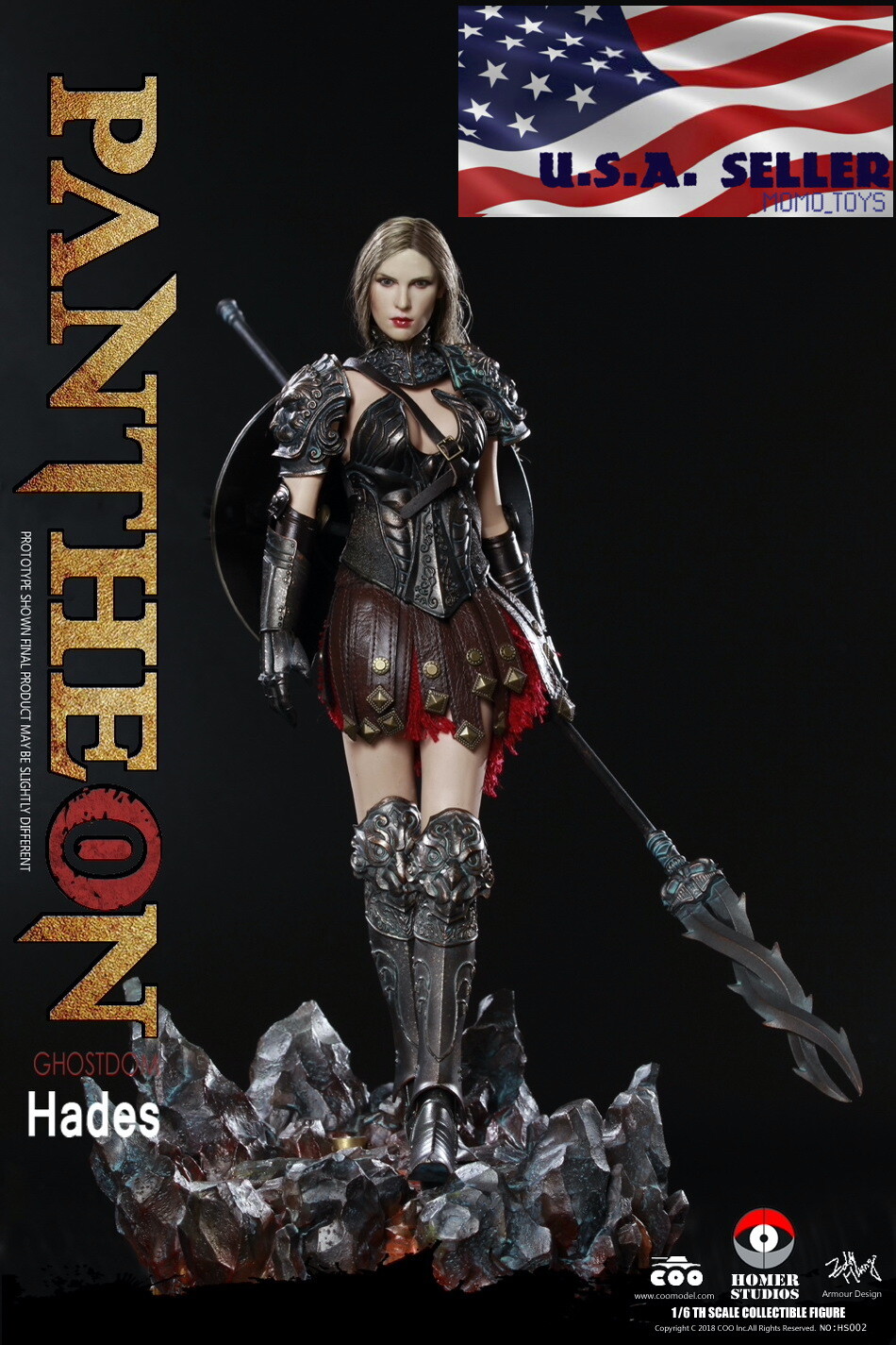 COOMODEL HS002 Die-cast Alloy 1/6 Pantheon Hades Goddess of Underworld Figure COOMODEL HS002 Die-cast Alloy 1/6 Pantheon Hades Goddess of Underworld Figure