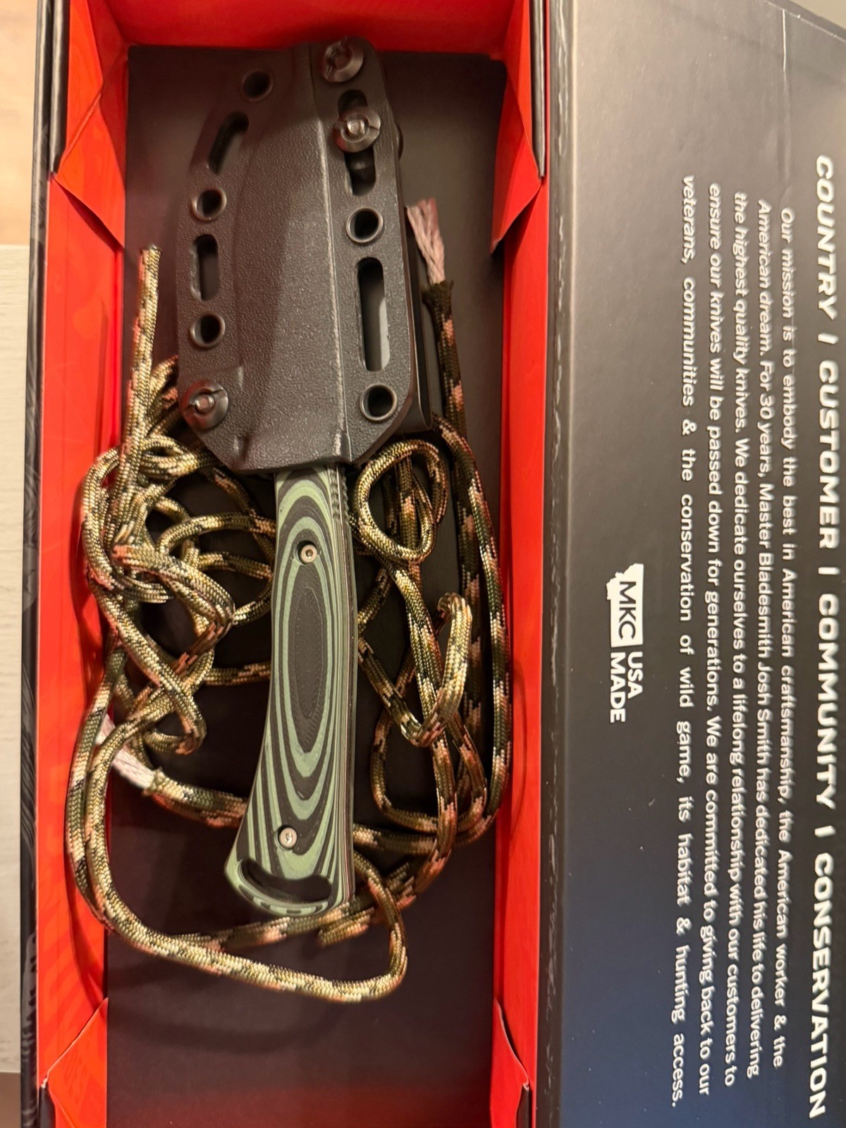 Montana Knife Company MKC Mini Stoned Goat Stonewash Forest Camo RARE