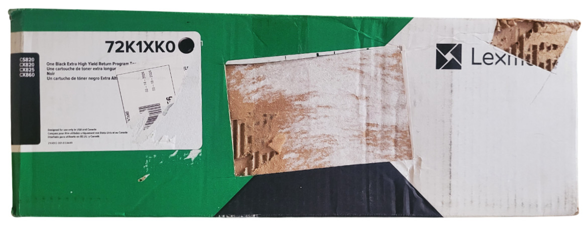 Lexmark 72K1XK0 Black Extre High Yield Toner Cartridge New Sealed With Open Box Lexmark 72K1XK0 Black Extre High Yield Toner Cartridge New Sealed With Open Box