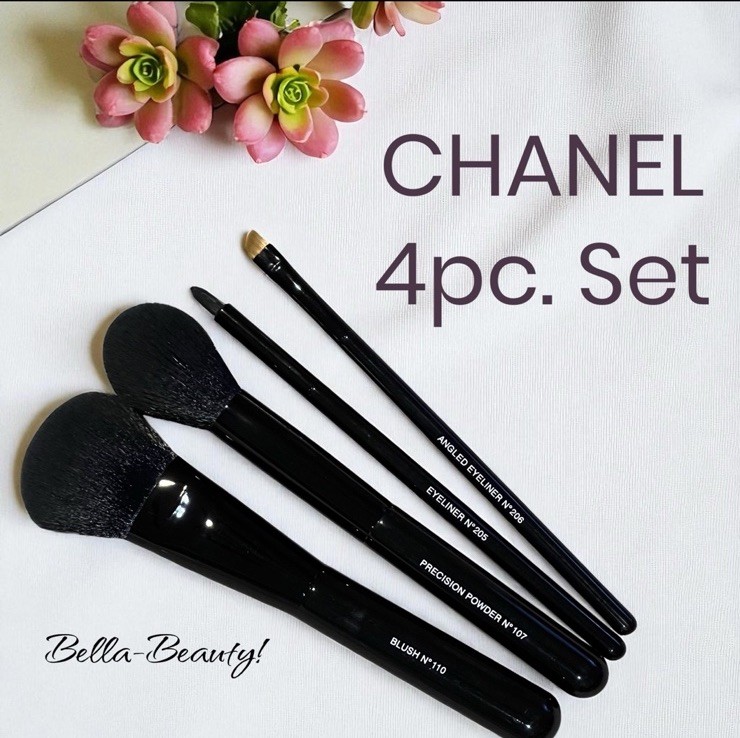 Chanel 4pc. Set (No.110, 107, 205, 206)LES PINCEAUX DE CHANEL Powder & Eyeliner