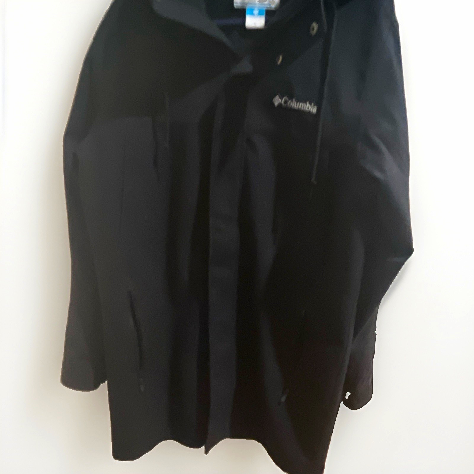 Columbia Men\'s Black Full Zip Jacket Stand-Up Collar Mid-Length Outdoor M
