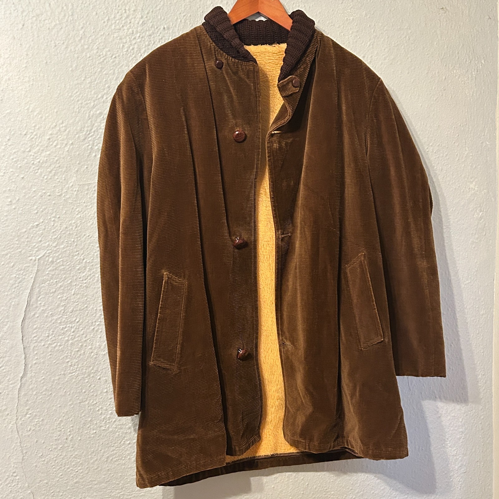 Vtg 1960s Danville Windbreaker Brown Corduroy Clicker Jacket Car Coat Chore Vtg 1960s Danville Windbreaker Brown Corduroy Clicker Jacket Car Coat Chore