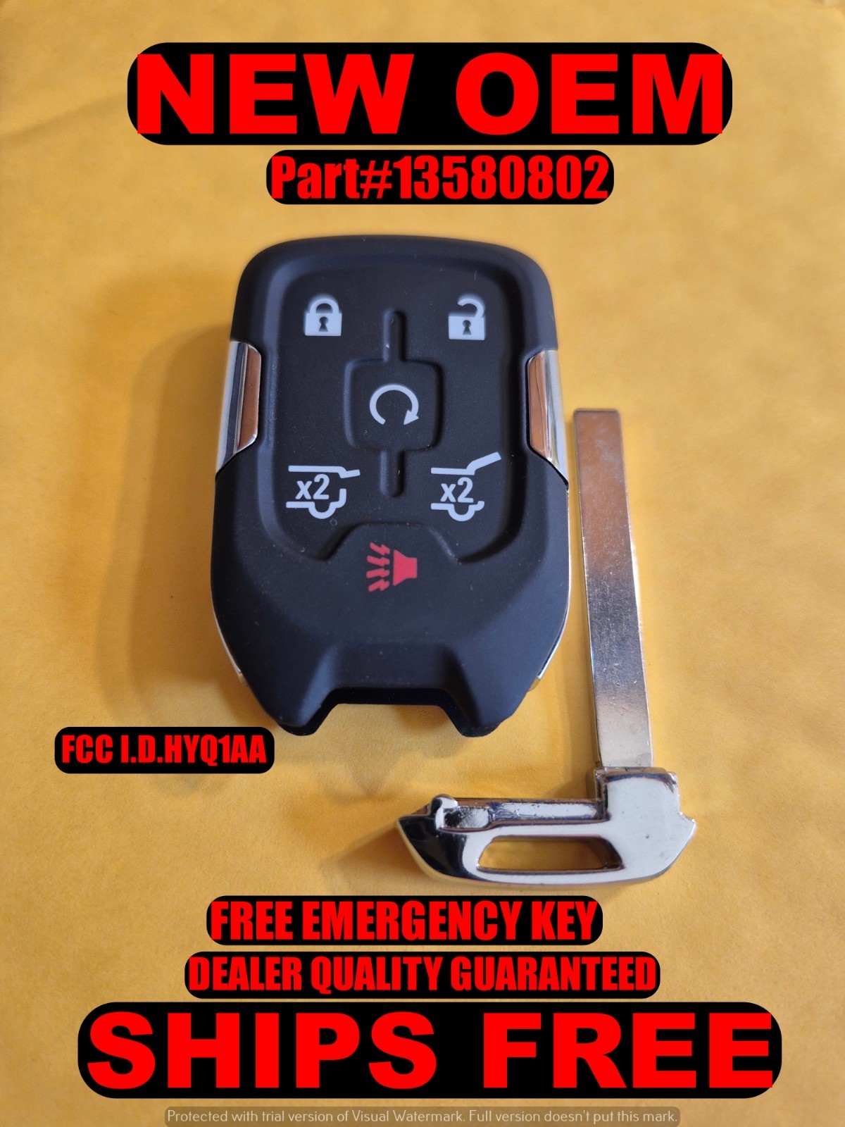 OEM 2015-20 GM CHEVROLET TAHOE SUBURBAN SMART KEYLESS ENTRY FOB 13529634 HYQ1AA