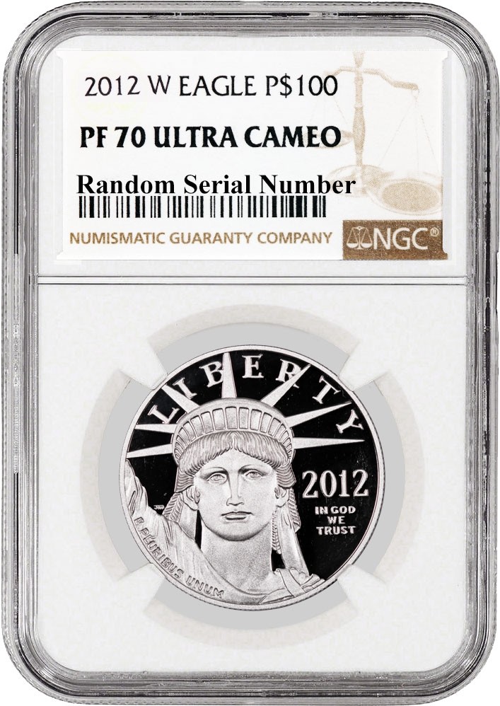2012 W $100 Proof Platinum American Eagle 1 oz. 9995 Fine NGC PF70 Ultra Cameo