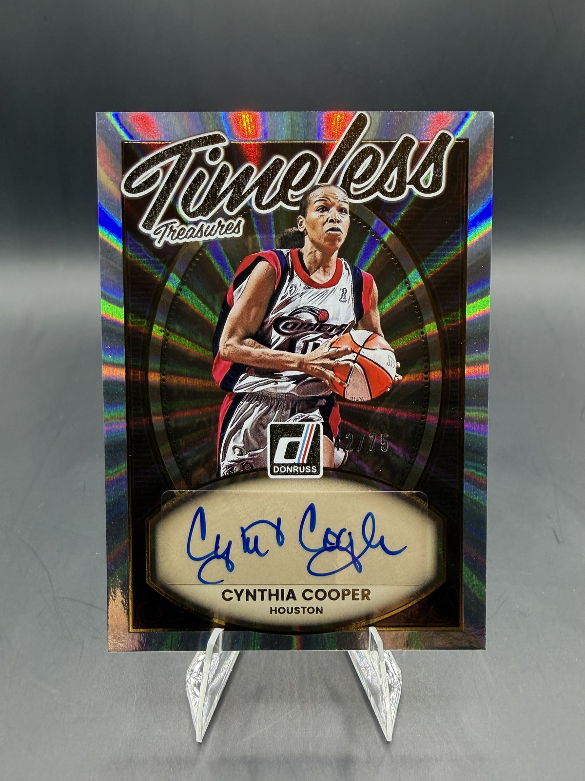Cynthia Cooper Comets 2026 Panini WNBA Donruss Timeless Treasures Autograph /75