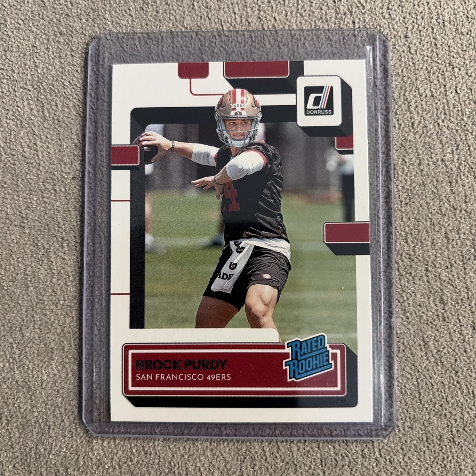 BROCK PURDY 2022 PANINI DONRUSS SAN FRANCISCO 49ers RATED ROOKIE CARD RC # 374 BROCK PURDY 2022 PANINI DONRUSS SAN FRANCISCO 49ers RATED ROOKIE CARD RC # 374