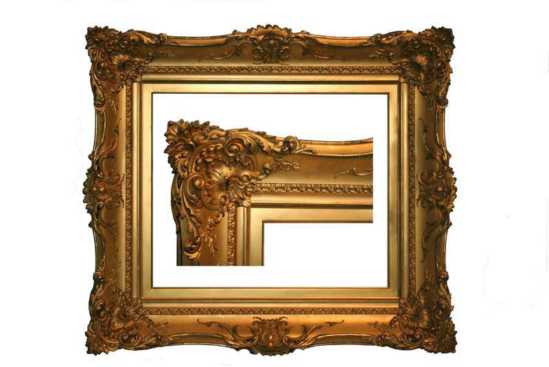 Superb Quality Antique Louis XV Style Gold Leaf Frame, 19th C., 33\