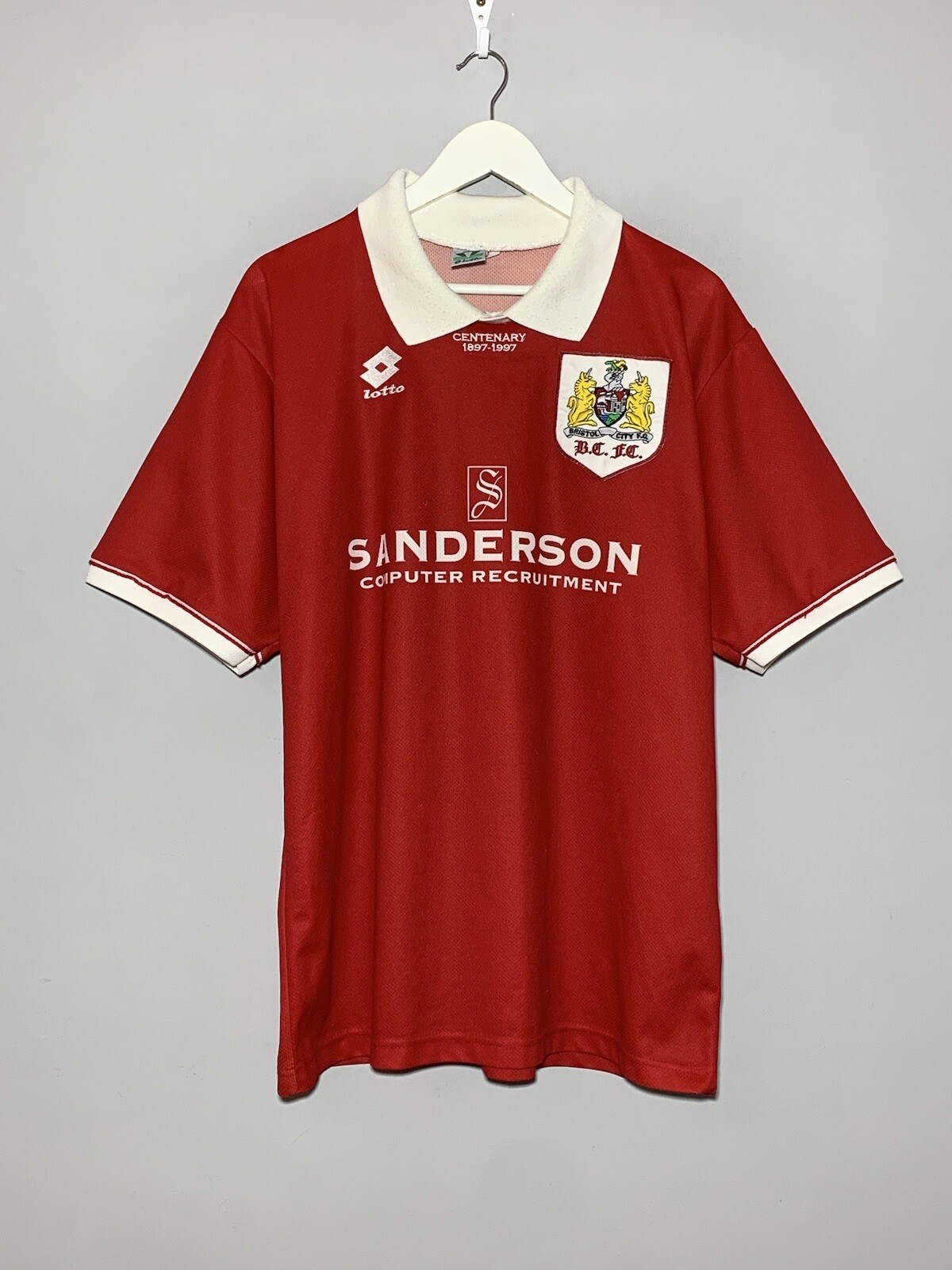 Bristol City Lotto Vintage 1996/97 Football Shirt Soccer Jersey
