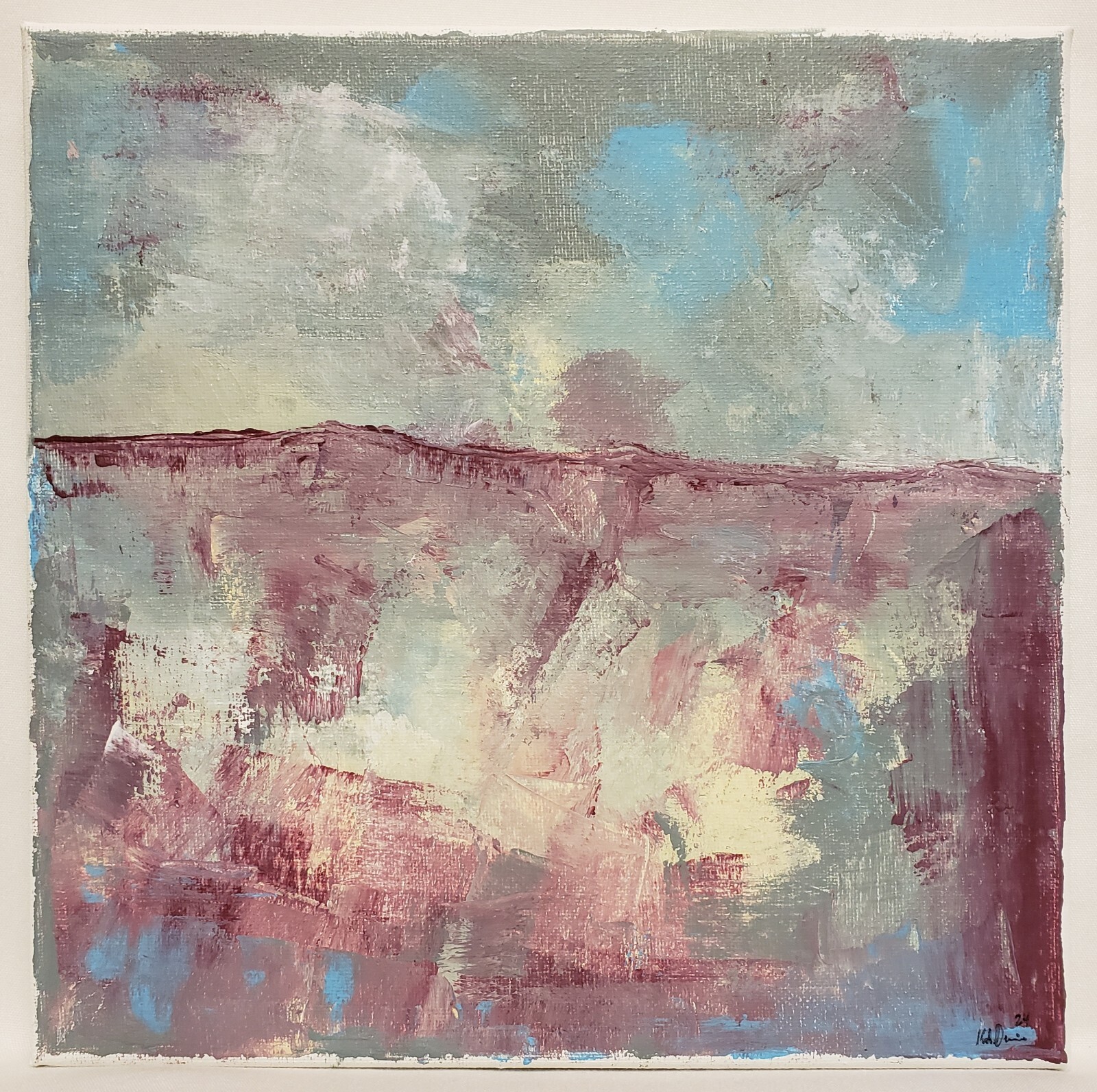No.594 Original Abstract Minimalist Contemporary Textured Painting By K.A.Davis