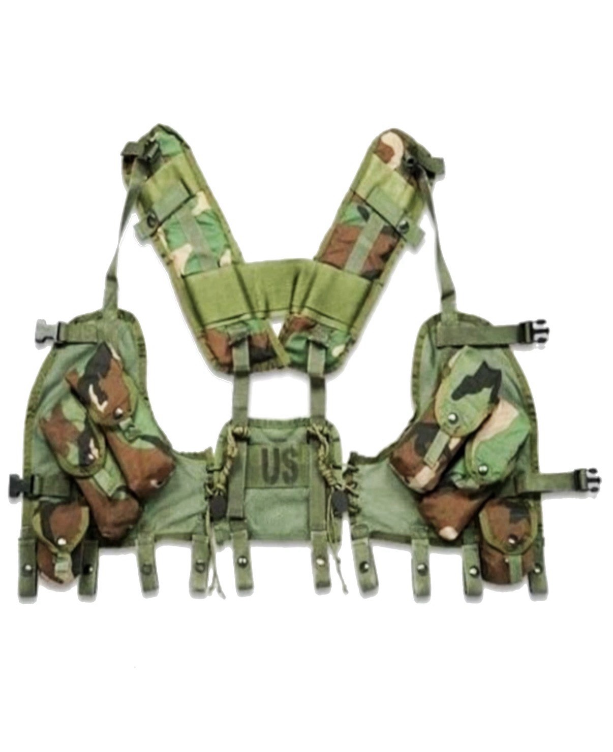 USGI Military Enhanced Tactical Load Bearing Vest Woodland 8415-01-296-8878 USGI Military Enhanced Tactical Load Bearing Vest Woodland 8415-01-296-8878