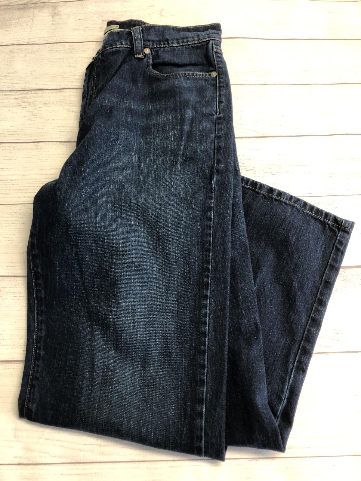 L.L. Bean Jeans Mens 36x30 Blue Dark Wash Classic Fit Straight Denim Pants
