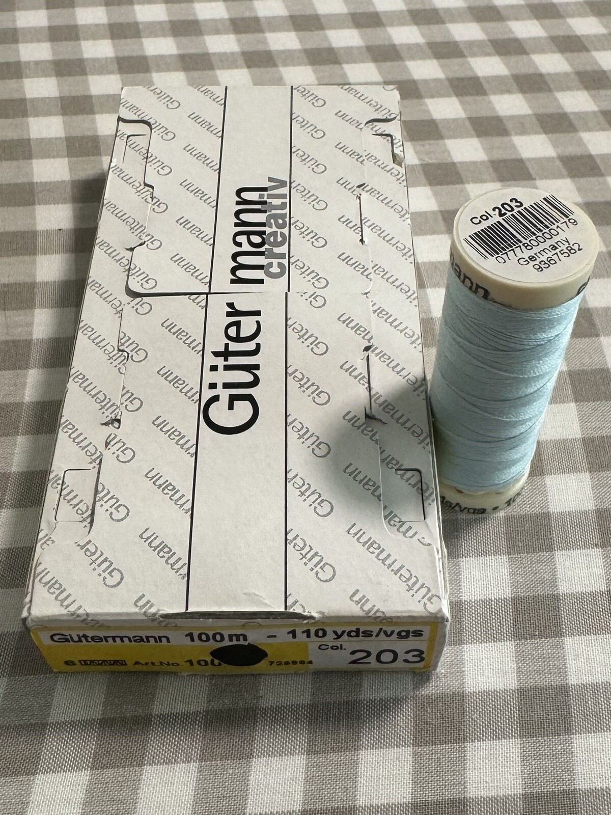 Gutermann Sew All Thread - 100% Polyester - 110 yard spools x6 - Various Colors Gutermann Sew All Thread - 100% Polyester - 110 yard spools x6 - Various Colors