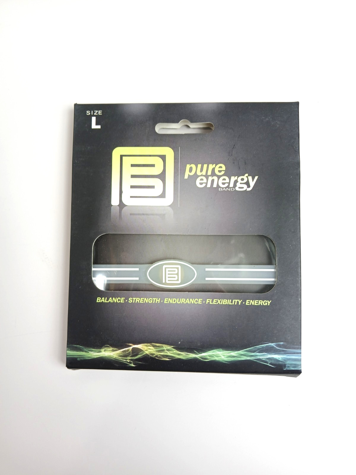PURE ENERGY BALANCE BAND  HOLOGRAM FREQUENCY POWER  SILICONE FLEX BRACELET LRG