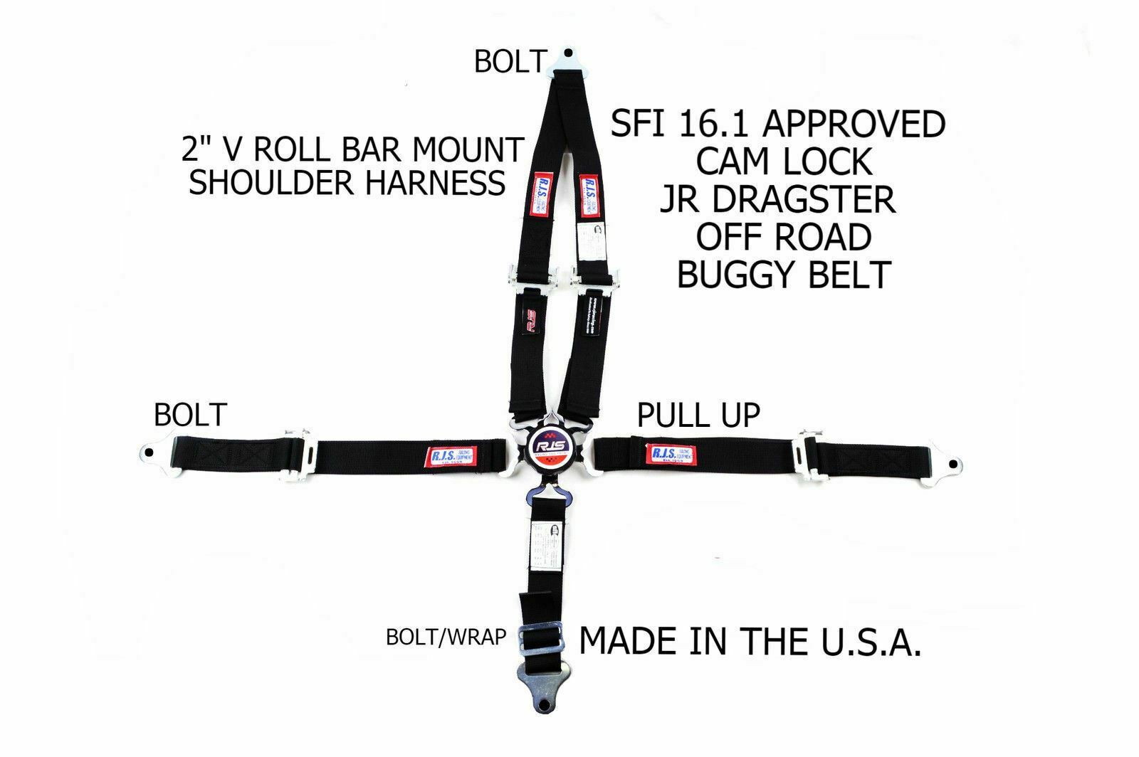 RJS SFI 16.1 5 POINT CAM LOCK JR DRAGSTER V MOUNT 2\