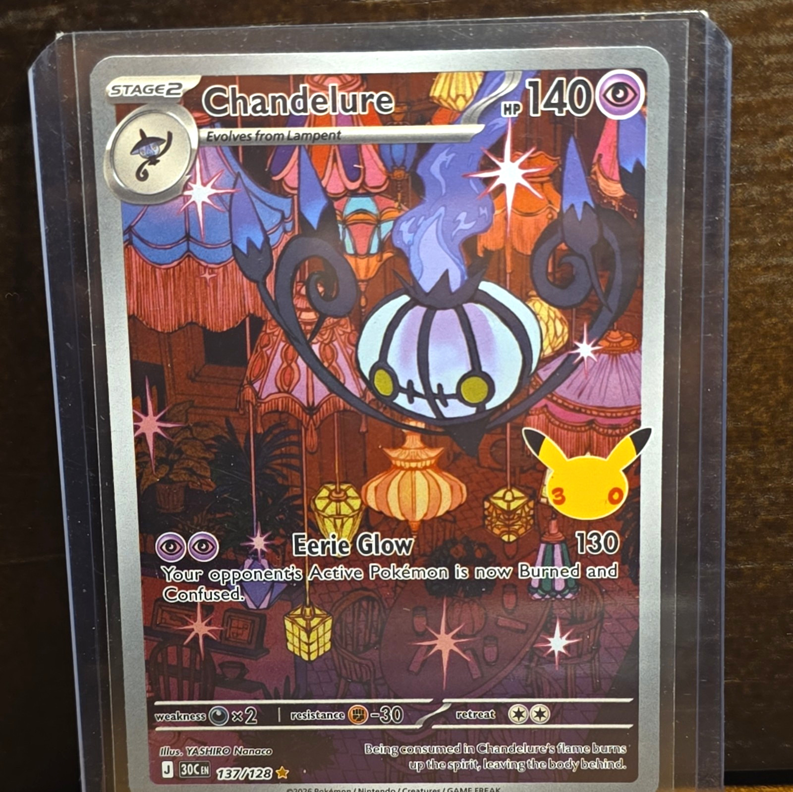 Pokemon Company Chandelure 137/128 Silver Tempest Secret Rare Holo Eng 140HP