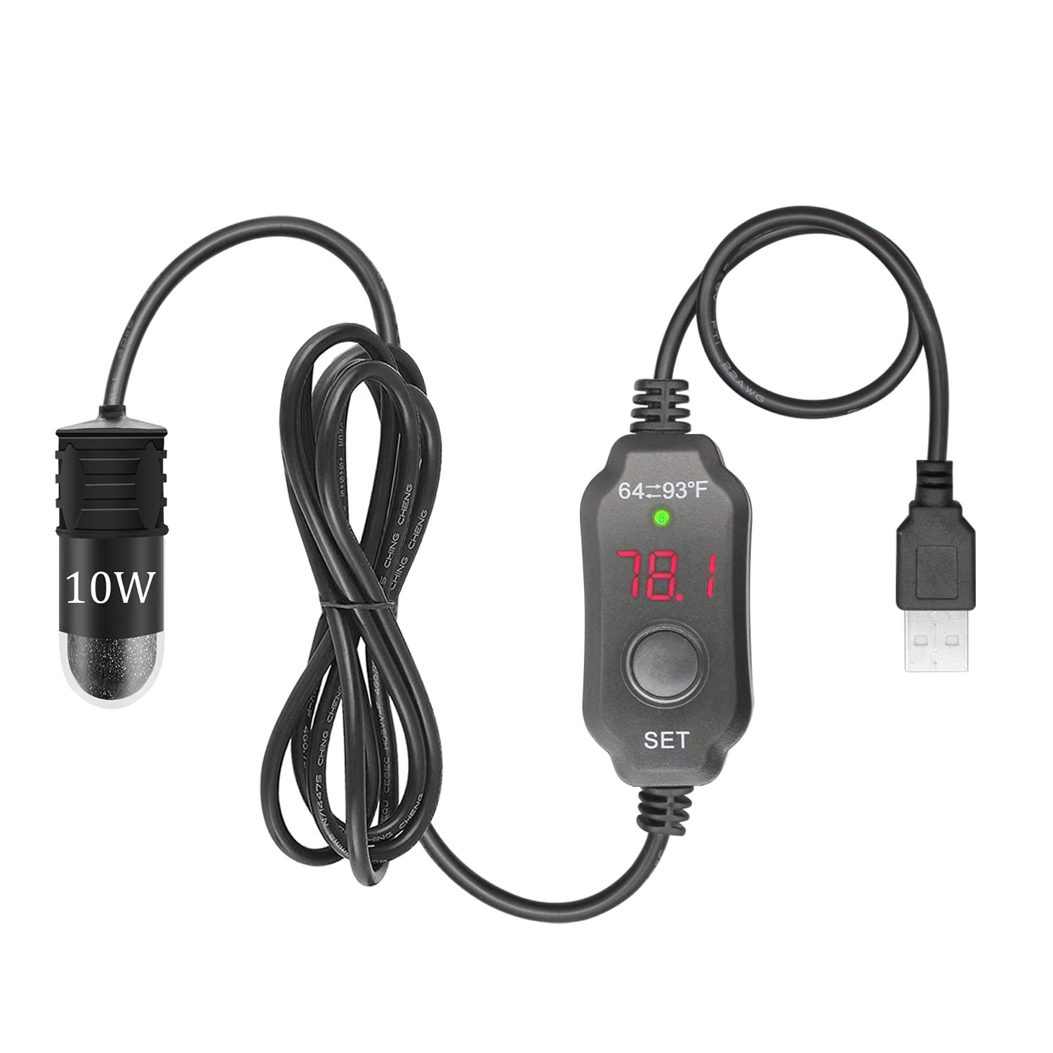 Adjustable Mini Aquarium Heater 0.5/1/2/3 Gallon Submersible Small Fish Tank Adjustable Mini Aquarium Heater 0.5/1/2/3 Gallon Submersible Small Fish Tank