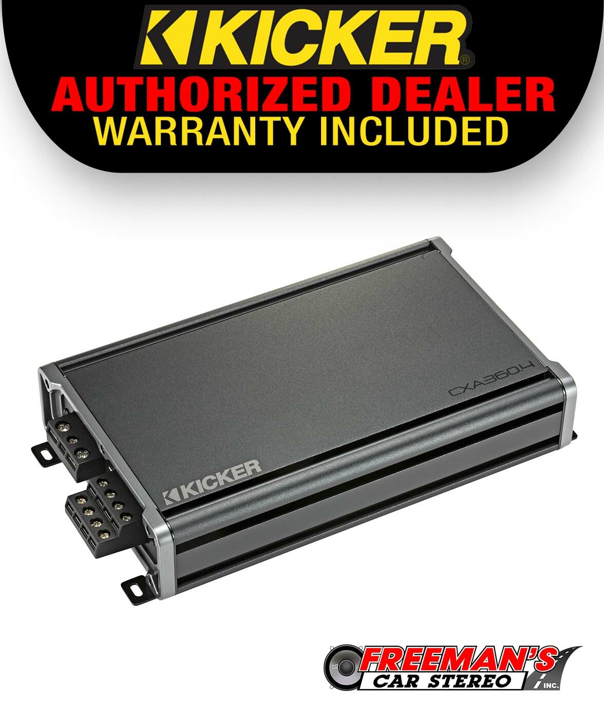 Kicker 46CXA3604T 4-Channel Amplifier 90W x4 RMS at 2 Ohms Class AB