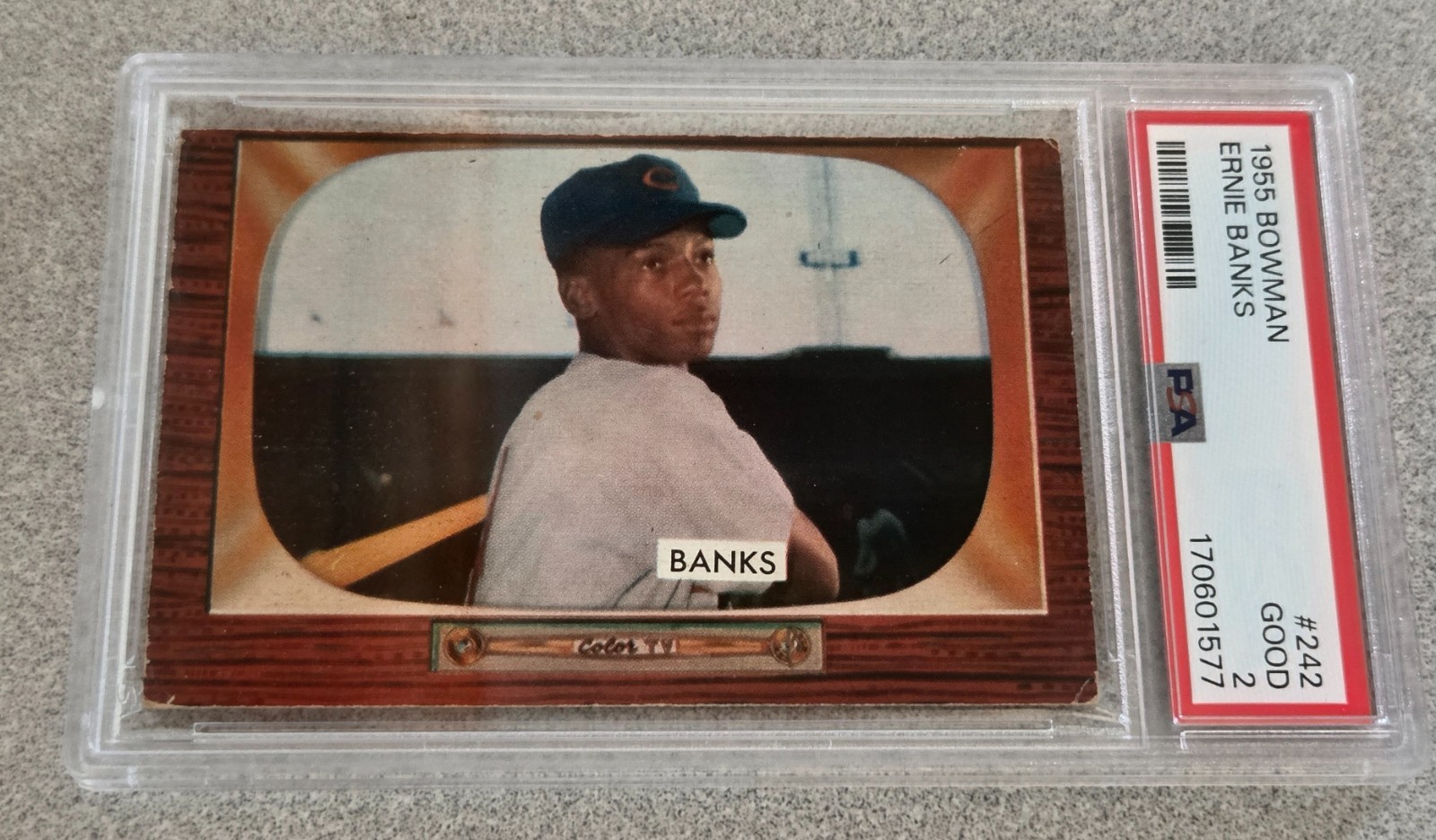 1955 BOWMAN #242 ERNIE BANKS PSA 2
