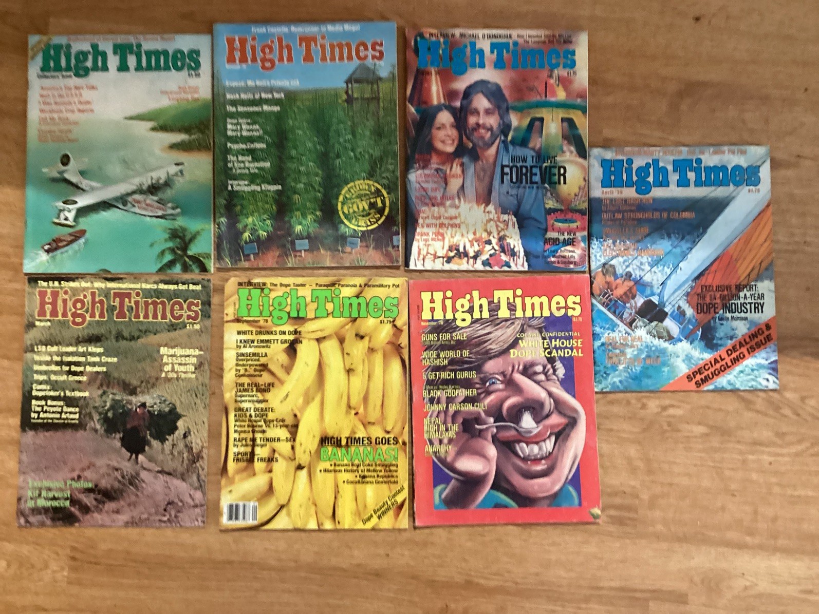 High Times Magazine Vintage Lot Of  7 Issues -  70s
